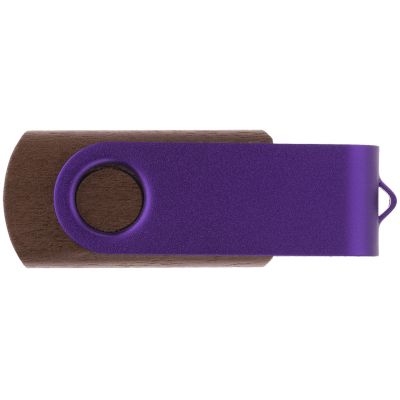 Флешка TWIST WOOD COLOR Темное дерево с фиолетовым 4014.32.11.4ГБ-2