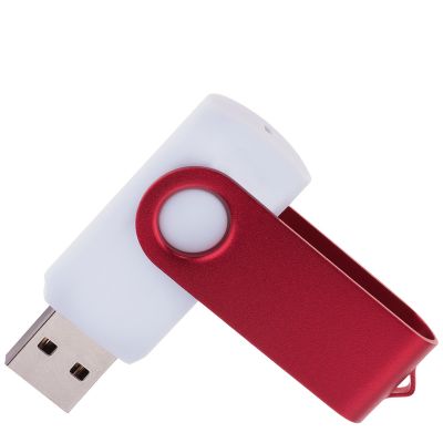 Флешка TWIST WHITE COLOR Белая с красным 4015.03.8ГБ-1