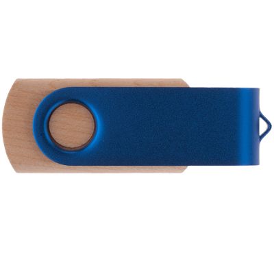 Флешка TWIST WOOD COLOR Светлое дерево с синим 4014.31.01.16ГБ-2