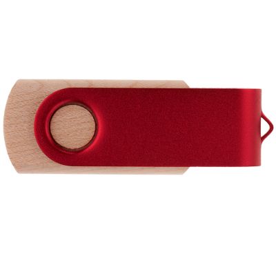 Флешка TWIST WOOD COLOR Светлое дерево с красным 4014.31.03.4ГБ-2
