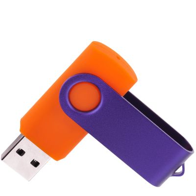 Флешка TWIST COLOR MIX Оранжевая с фиолетовым 4016.05.11.8ГБ-1