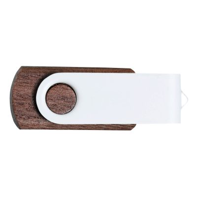 Флешка TWIST WOOD COLOR Темное дерево с белым 4014.32.07.32ГБ-2