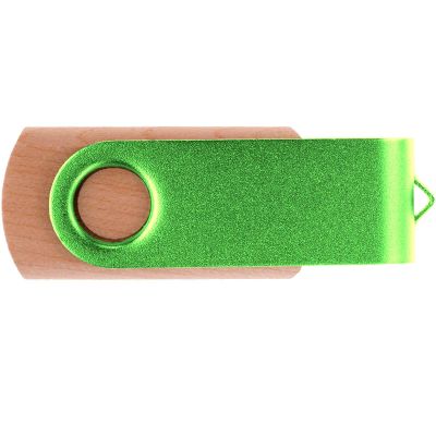 Флешка TWIST WOOD COLOR Светлое дерево с салатовым 4014.31.15.64ГБ-2