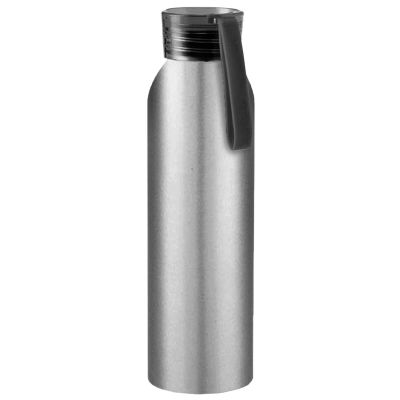 Бутылка для воды VIKING SILVER 650мл. Серебристая с черной крышкой 6141.08-0