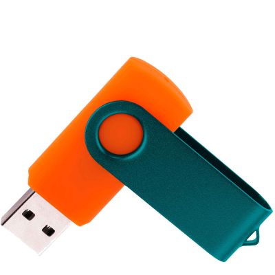 Флешка TWIST COLOR MIX Оранжевая с зеленым 4016.05.02.8ГБ-1