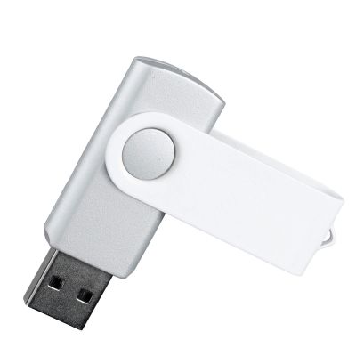 Флешка TWIST WHITE COLOR Серебристая с белым 4015.06.07.16ГБ3.0-1