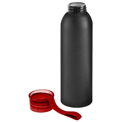 Бутылка для воды VIKING BLACK 650мл. Черная с красной крышкой 6142.03-1