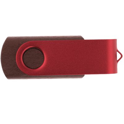 Флешка TWIST WOOD COLOR Темное дерево с красным 4014.32.03.32ГБ-2