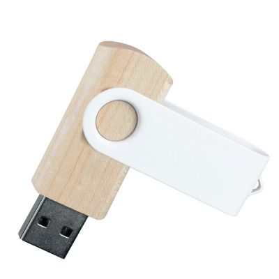 Флешка TWIST WOOD COLOR Светлое дерево с белым 4014.31.07.4ГБ-1