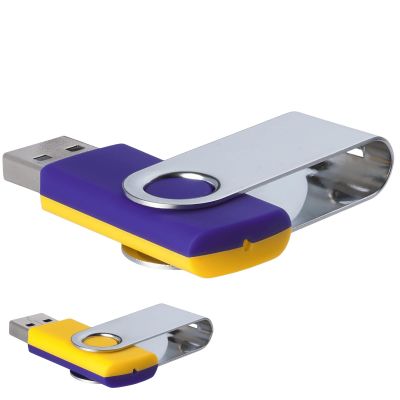 Флешка TWIST MIX Желто-фиолетовая 4012.04.11.64ГБ-0