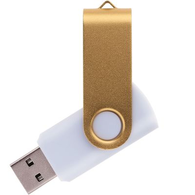 Флешка TWIST WHITE COLOR Белая с золотистым 4015.17.32ГБ3.0-0