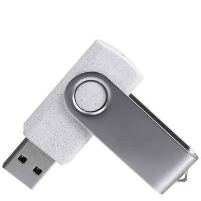 Флешка TWIST ECO Белая с серебристым 4027.07.06.4ГБ-2