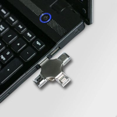 Флешка XENON 4в1 Серебристая 4444.06.64ГБ3.0-8