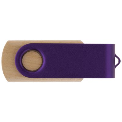 Флешка TWIST WOOD COLOR Светлое дерево с фиолетовым 4014.31.11.64ГБ-2