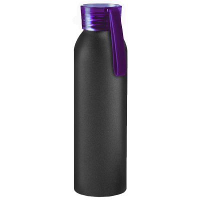Бутылка для воды VIKING BLACK 650мл. Черная с фиолетовой крышкой 6142.11-0
