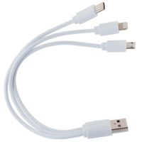 Кабель USB 3 в 1 (Micro, Type-C, Lightning) Белый 6011.07