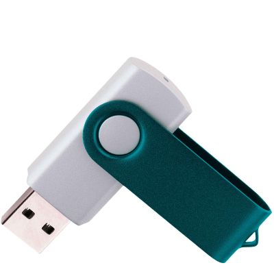 Флешка TWIST COLOR MIX Серебристая с зеленым 4016.06.02.8ГБ-1