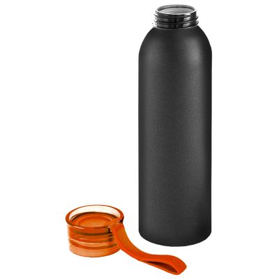 Бутылка для воды VIKING BLACK 650мл. Черная с оранжевой крышкой 6142.05-1