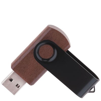 Флешка TWIST WOOD COLOR Темное дерево с черным 4014.32.08.4ГБ-1
