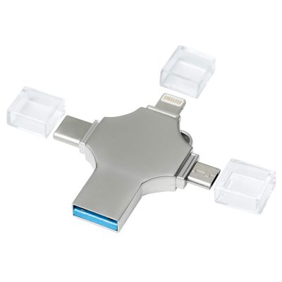 Флешка XENON 4в1 Серебристая 4444.06.64ГБ3.0-1