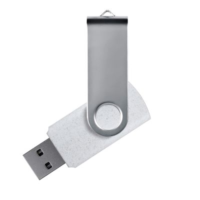 Флешка TWIST ECO Белая с серебристым 4027.07.06.32ГБ-0