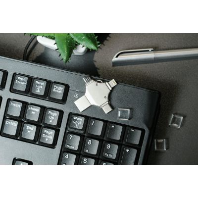 Флешка XENON 4в1 Серебристая 4444.06.64ГБ3.0-9