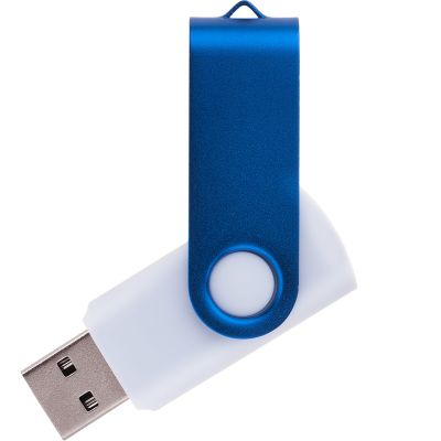 Флешка TWIST WHITE COLOR Белая с синим 4015.01.4ГБ-0