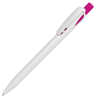 Ручка шариковая TWIN WHITE, белый, розовый-0