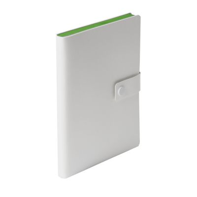 Ежедневник недатированный Stellar, А5, белый, кремовый блок  в линейку, с зеленым обрезом, белый, зеленый-5