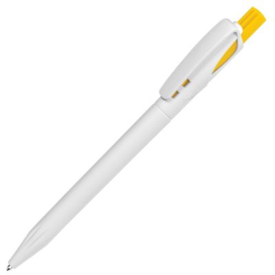 Ручка шариковая TWIN WHITE, белый, желтый-0