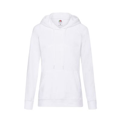 Толстовка женская без начеса LIGHTWEIGH HOODED SWEAT 240, белый-0