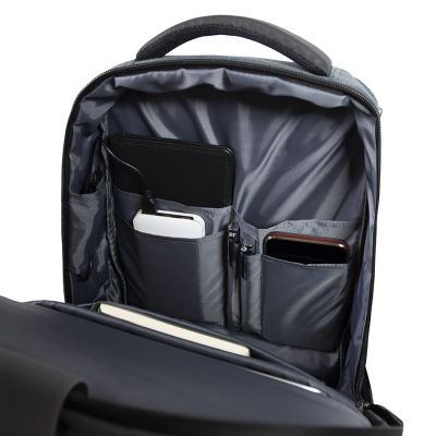 Рюкзак LEIF c RFID защитой, темно-серый, черный-3