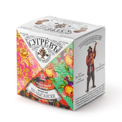 Чай чёрный СУГРЕВЪ «По‑цыгански», белый, розовый-0