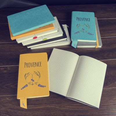 Бизнес-блокнот А5  'Provence', желтый , мягкая обложка, в клетку-9