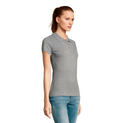 Поло женское PASSION 170, серый меланж-5