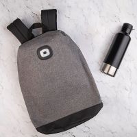 Набор подарочный URNABICON: рюкзак, шапка, бутылка для воды, черный