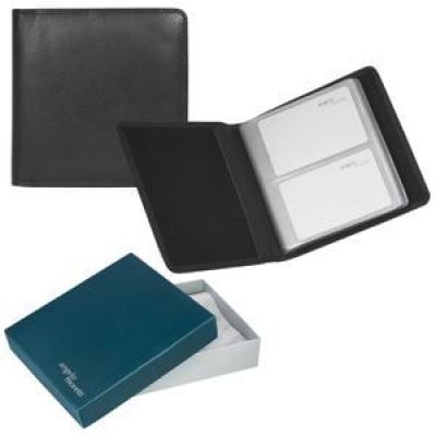 Визитница 'Парма' на 60 визиток в подарочной упаковке, черный-0