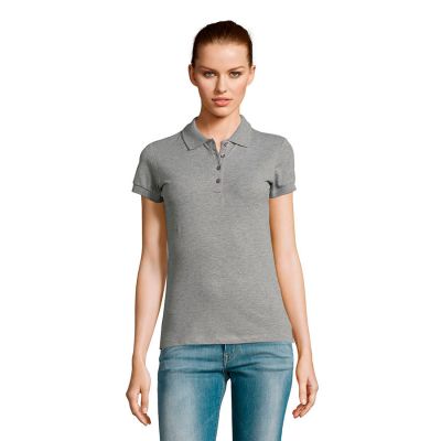 Поло женское PASSION 170, серый меланж-3