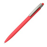 ELLE SOFT, ручка шариковая, красный, металл, синие чернила