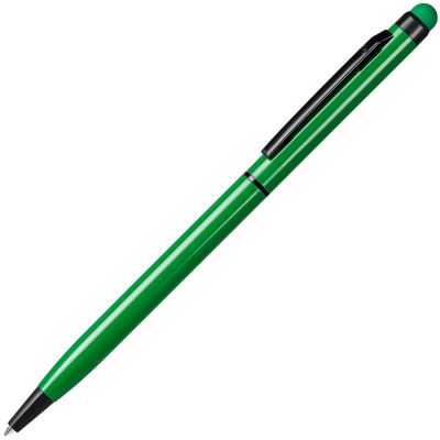 Ручка шариковая со стилусом TOUCHWRITER BLACK, глянцевый корпус, зеленый-0
