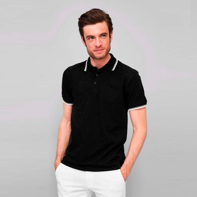 Поло мужское PRACTICE MEN 270, черный, белый-3