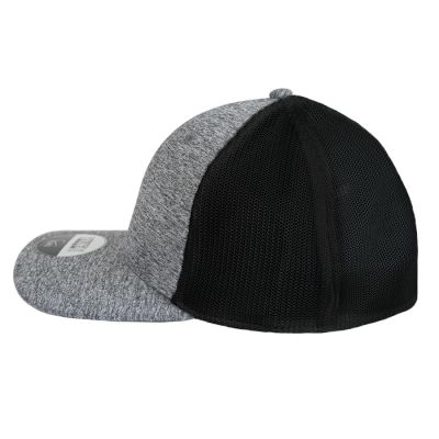 Бейсболка STRETCH-FIT, 6 клиньев, без застежки, серый меланж-1