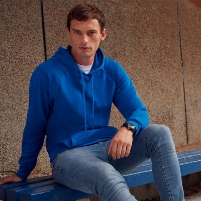 Толстовка без начеса LIGHTWEIGHT HOODED SWEAT 240, красный-5