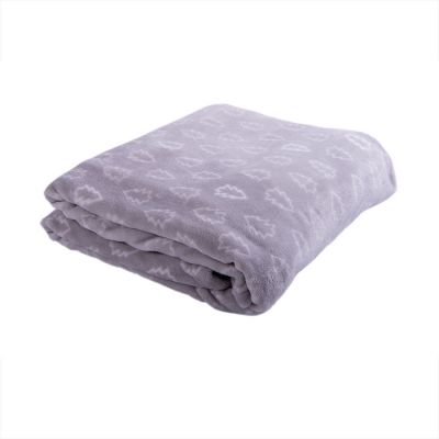 Плед новогодний 'Ёлка' в подарочном мешке; серый; 130х150 см; фланель 280 гр/м2, серый, белый-2