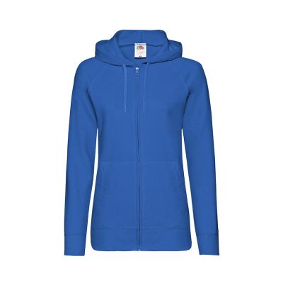 Толстовка женская без начеса LADIES LIGHTWEIGHT HOODED SWEAT 240, ярко-синий-0