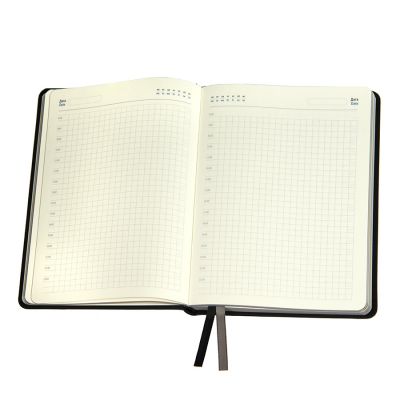 Ежедневник недатированный Softie, А5, черный, блок в клетку, серый обрез-1