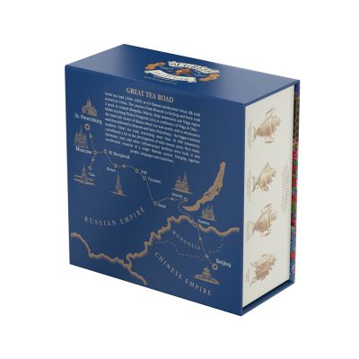 Набор подарочный  гастрономический чай с белевской пастилой, синий-4