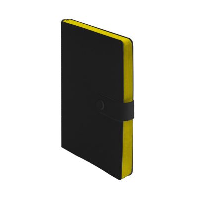 Ежедневник недатированный Stellar, А5, черный, кремовый блок  в линейку, с желтым обрезом, черный, желтый-6