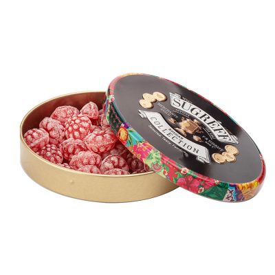 Чай Сугревъ в жестянной банке Рождественский с натуральными малиновыми леденцами, черный, красный-3