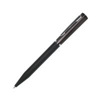 Ручка шариковая M1, пластик, металл, покрытие soft touch, серый, черный